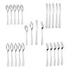 Silver Spoon Set Premium Stainless Steel Flatware Set Mirror Polished Cutlery Utensil Set Durable Home Kitchen Eating Tableware Set