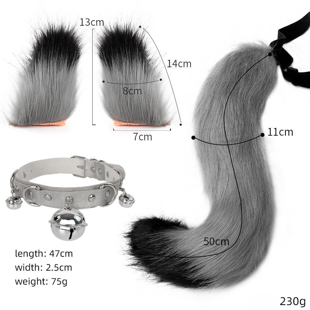 Anime Animal Tail Cosplay Costumes Props Cat Fox Plush Tails Role Play Halloween Party Kawaii Accessories