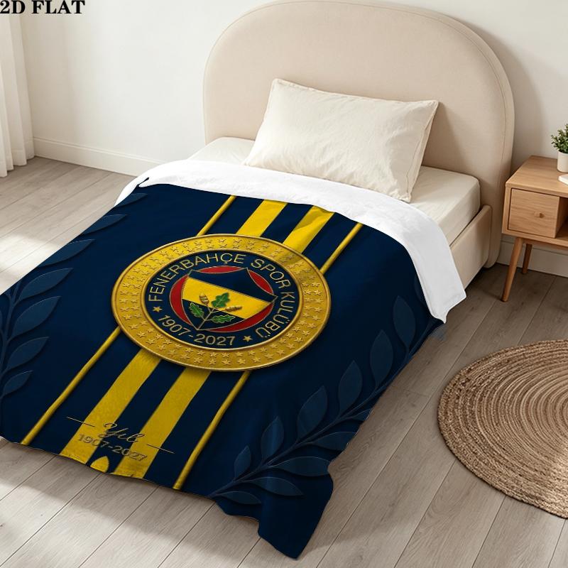 Fenerbahe Sk Print Flannel Blanket, High quality Comfortable for All Seasons, Home Decor, Warmth and Comfort, Perfect for Christmas Gifts