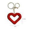 Инкрустированное Сердце Полный Бриллиант Любовь Брелок Кожаный Шнурок Полый Водяной Бриллиант Подвеска для Ключей Любовь Полный Бриллиант
