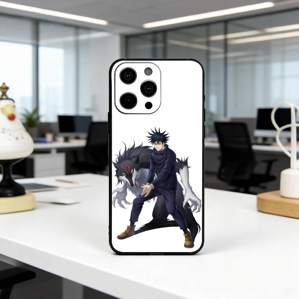 Чехол для телефона Jujutsu Kaisen с Мегуми Фушигуро для iPhone 17,16,15,14,13,12,11 Plus,Pro Max,XS,Мягкий силиконовый черный чехол
