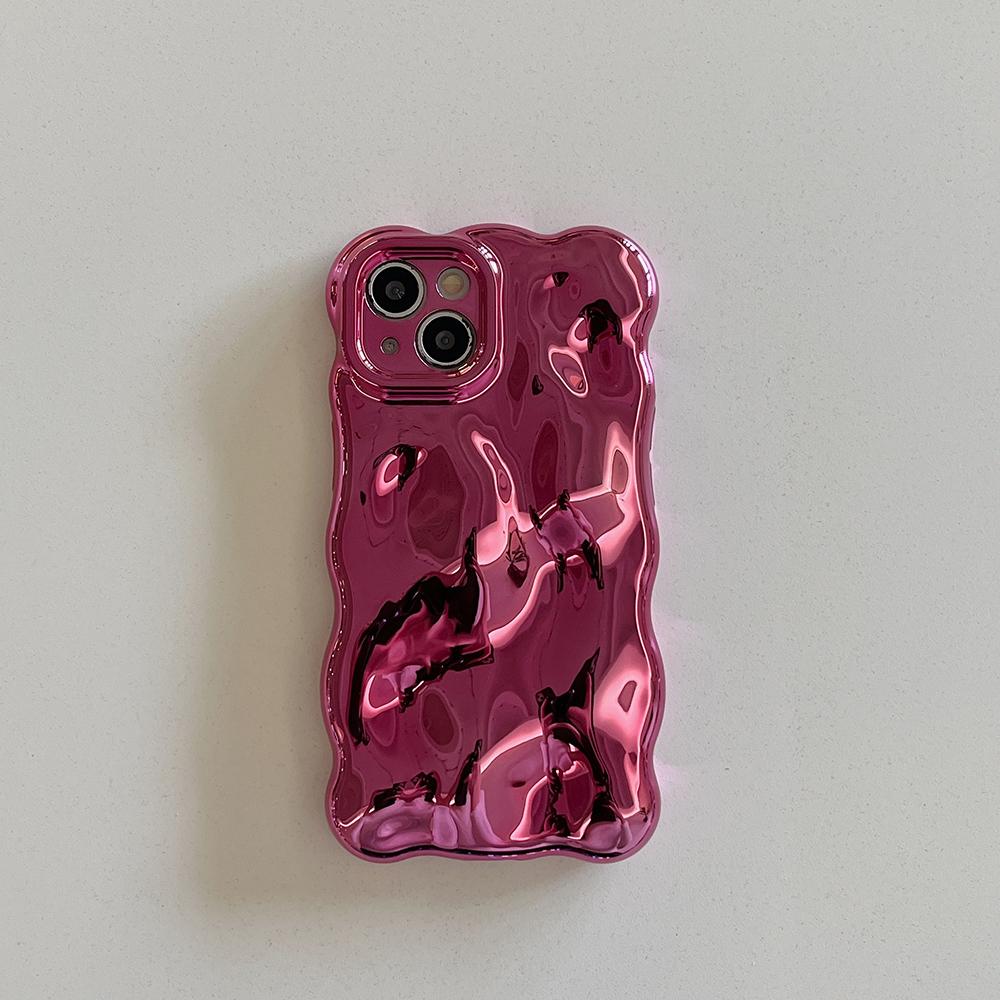 3D чехол для телефона с узором «Пузырьковая волна» для iPhone 17 Air 16 15 14 13 12 11 Pro Max 14pro Гальванизированный Мягкий Ударопрочный Задний чехол