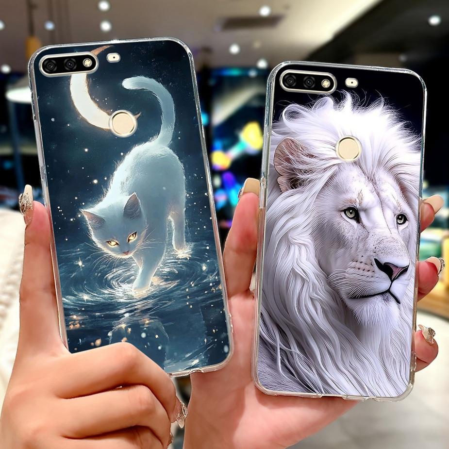 Чехол для Huawei Y7 Prime 2018 Nova2 Lite Роскошный Расписной Чехол Мягкий Тонкий Чехол для Телефона Для Huawei Y7 Pro 2018 Y72018 Задняя Крышка Сумки