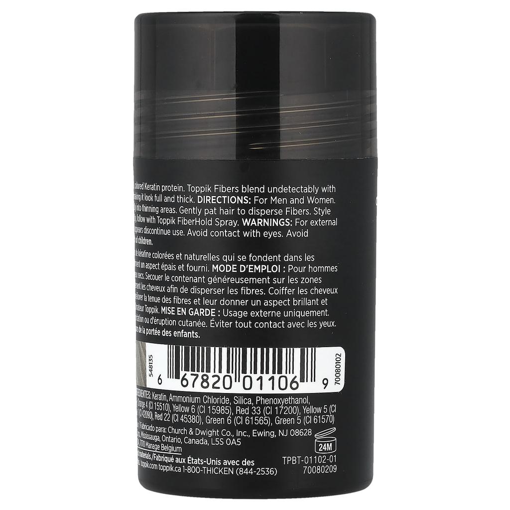 Toppik Волокно для роста волос, серое, 12 г (0,42 унции)