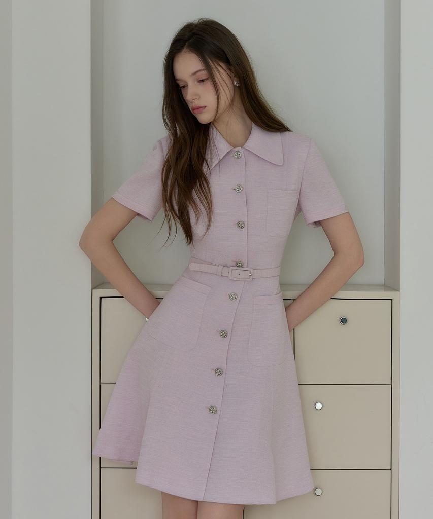 Julie And Kara 26Hs Love By You Maya Summer Tweed Dress Purple Wedding Guest Look Ceremony Look