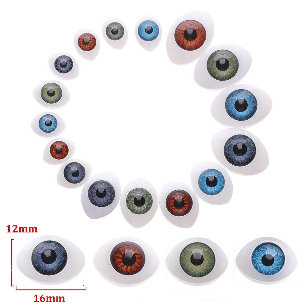 20pcs Handmade Doll Boat Shaped Eyes Plastic Simulation Ceramic Eye Accessories