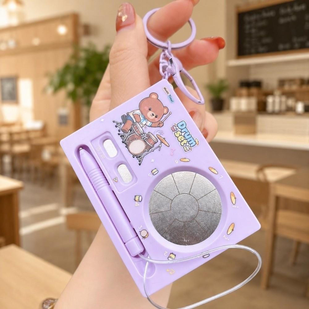 Portable Electronic Drum Keychain Recording Function Music Keychain Small Toy