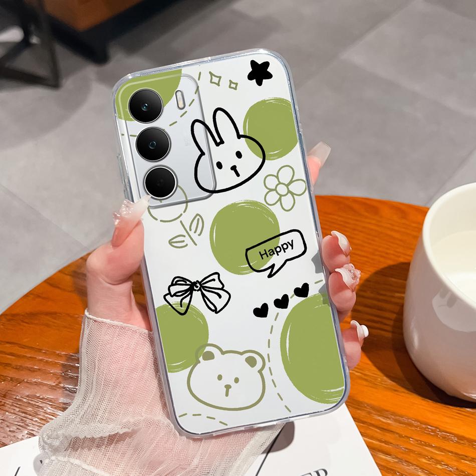 Чехол для Realme C71 4G с цветными узорами, прозрачный силиконовый бампер из ТПУ для Realme C 71 RealmeC71, противоударный