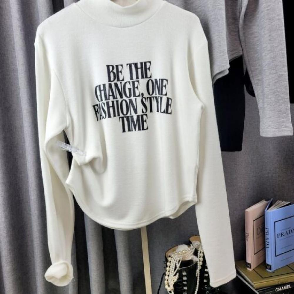 C S In The Room Women S Change fleeCe leTTerIng Ribbed Polo Long Sleeve T ShirT