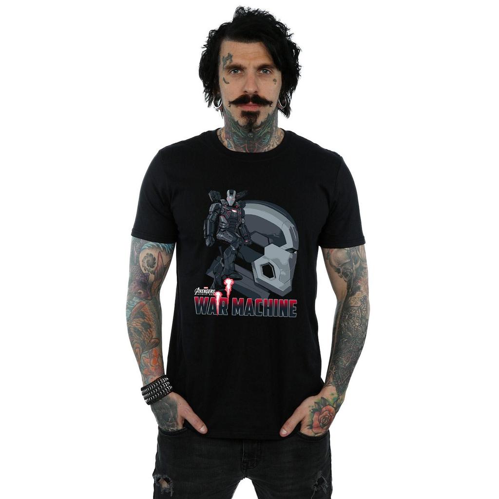 Marvel Мужская футболка с персонажем «Мстители: Война бесконечности» с изображением машины войны