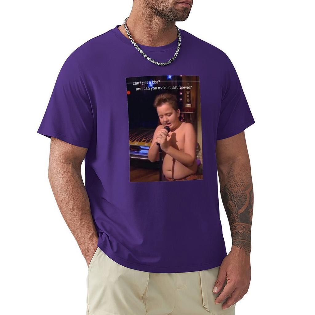 Могу ли я получить поцелуй и можешь ли ты сделать так, чтобы он длился вечно? Футболка Gibby Get A Kiss, новое издание, винтажная аниме-рубашка, мужская одежда