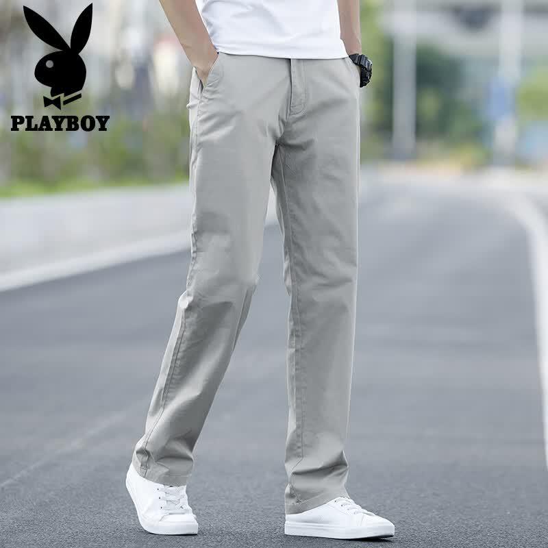 PLAYBOY Мужские свободные повседневные брюки прямого кроя