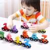 Children's Wooden Early Education Magnetic Train Digital Cognition Drag Building Blocks Car Baby Educational Toys