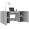Desk Concrete Grey 140x50x75 cm Particleboard