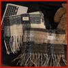 Autumn And Winter Women'S New Checkered Scarf, Starry Tears Full Of Stars, Vintage Versatile, High End, Shawl Thickened, Warm Scarf