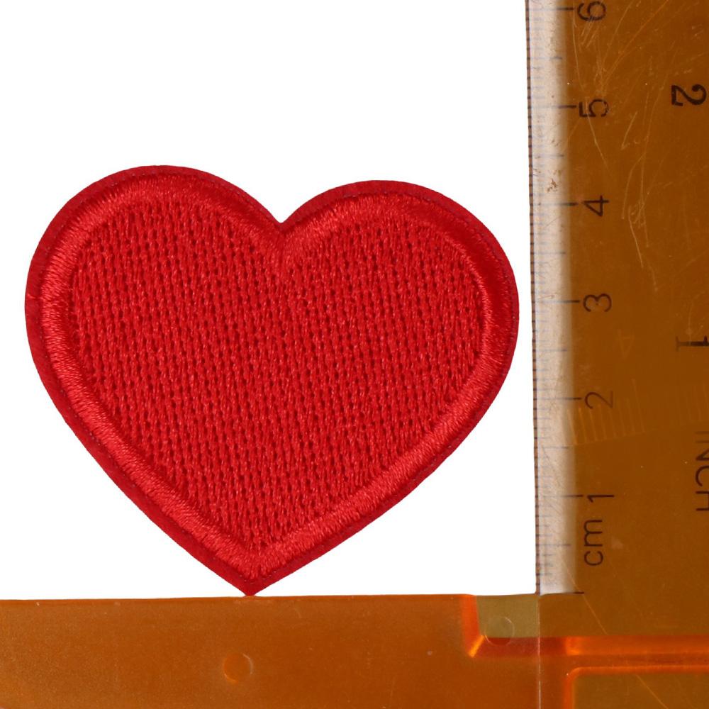 2.1 X 1.8inches 10 Pieces Red Clothing Iron-on Embroidered DIY Clothing Motif Applique Jackets