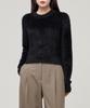 MUSINSA STANDARD WOMAN Women'S Fuzzy Crew Neck Knit [Black]