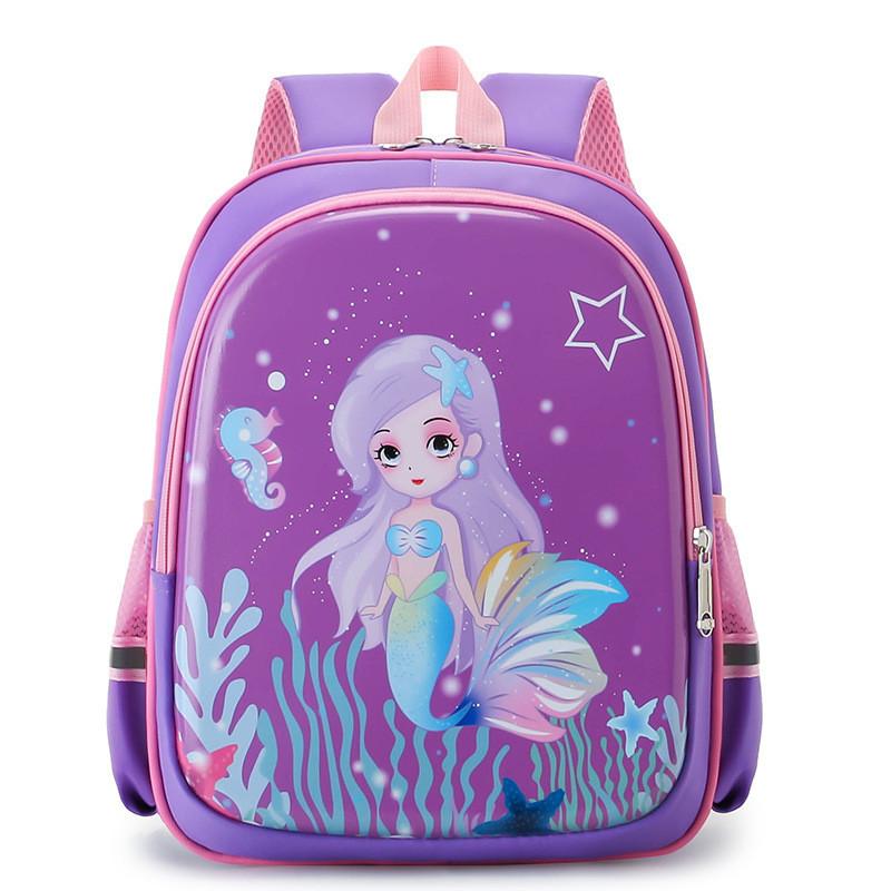 Cute Mermaid Kids School Bag Comfortable Nylon Backpacks For Boys And Girls