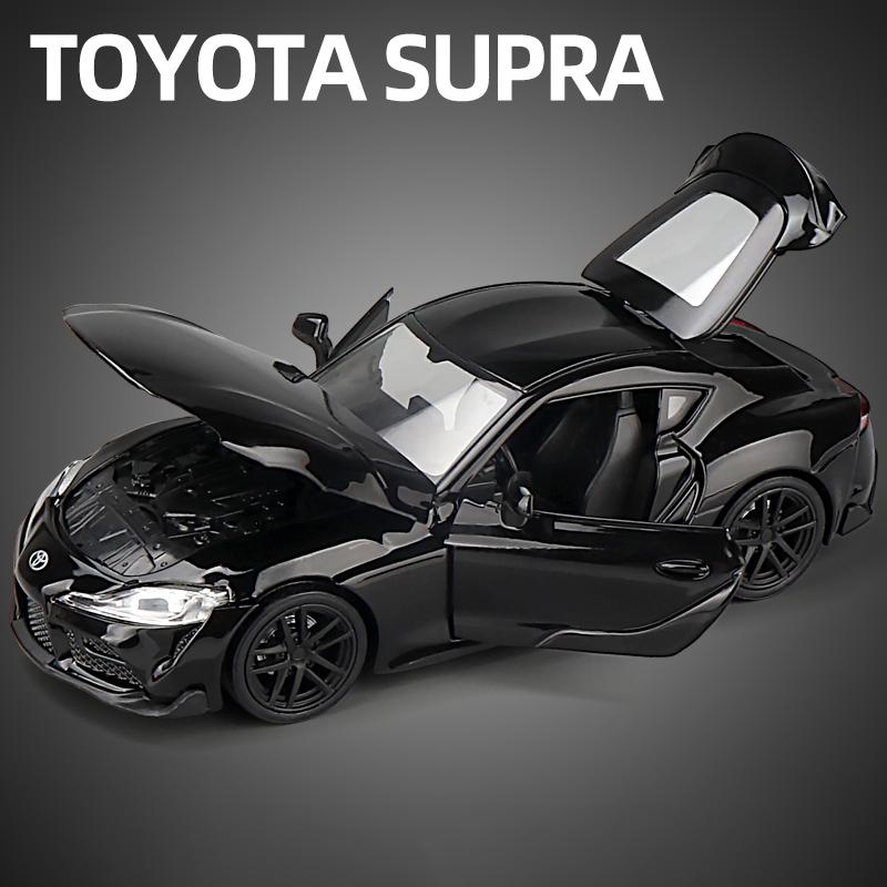 1/32 Toyota Supra GR Fast & Furious Supercar Alloy Car Model Sound and Light Pull Back Children's Toy Collectibles Birthday Gift
