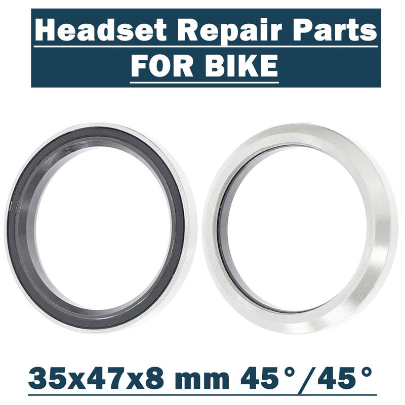 2Pcs Bike Headset Ball Bearings 1-1/4 Inch 36/45 45/45 ACB Road MTB Angular Contact Bicycle Bearings 40*51.8*8*35*47*7 mm