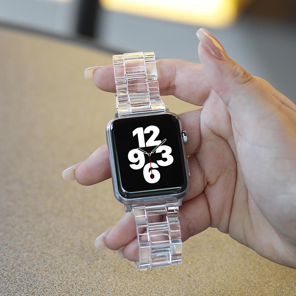 Смоляной ремешок для Apple Watch Ремешок 45 мм 44 мм 42 мм 40 мм 41 мм 45 мм Металлическая пряжка correa браслет iwatch серия 8 7 6 5 4 Ultra 49 мм