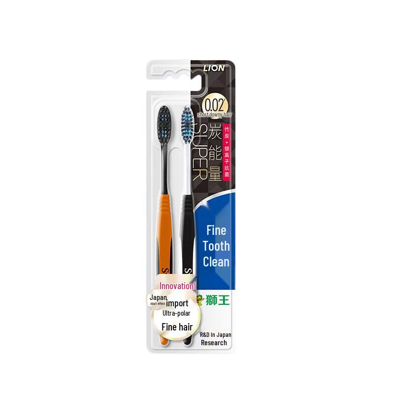 Lion F.T.Clean 0.01 Энергетическая зубная щетка с древесным углем, защита, мягкая, 6 штук