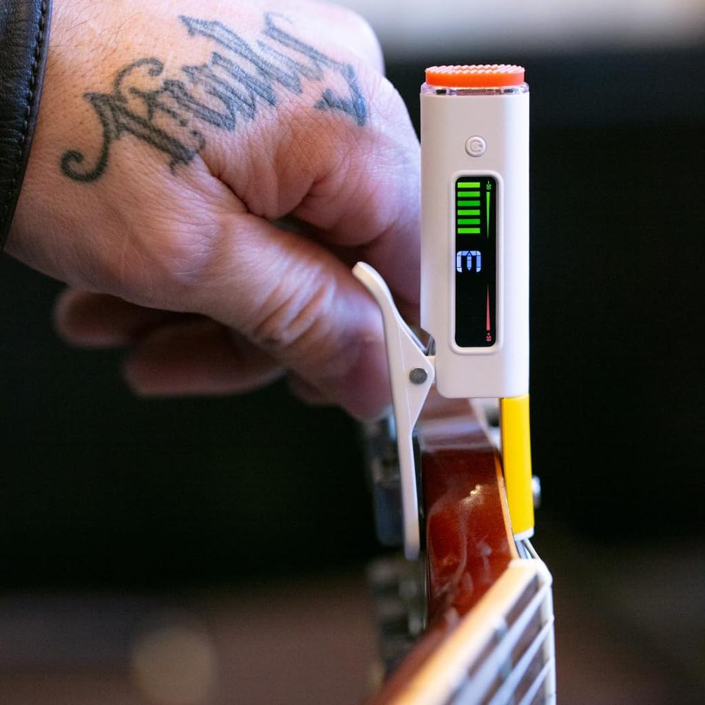 Guitar Tuner Rock Your Songs in Perfect for and Bass Plus Ukulele USB C Rechargeable and Precision Tuning with a Retro Rockstar Twist Tunerette™