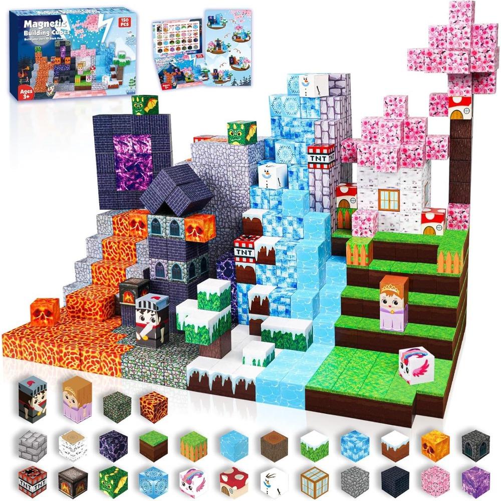 Magnetic Square Building Block Puzzle 3D Build Animal Home Toy