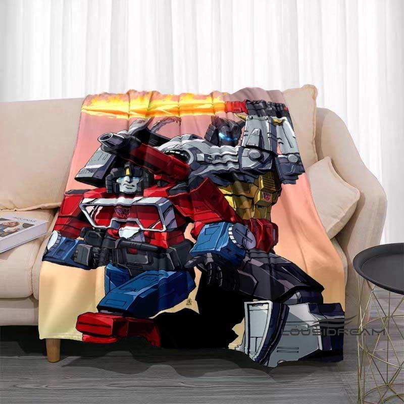 The Mobile Suit Gundam Cartoon Blanket Is Warm and Soft, Suitable for All Seasons, and Perfect for Home, Travel, and Picnics.