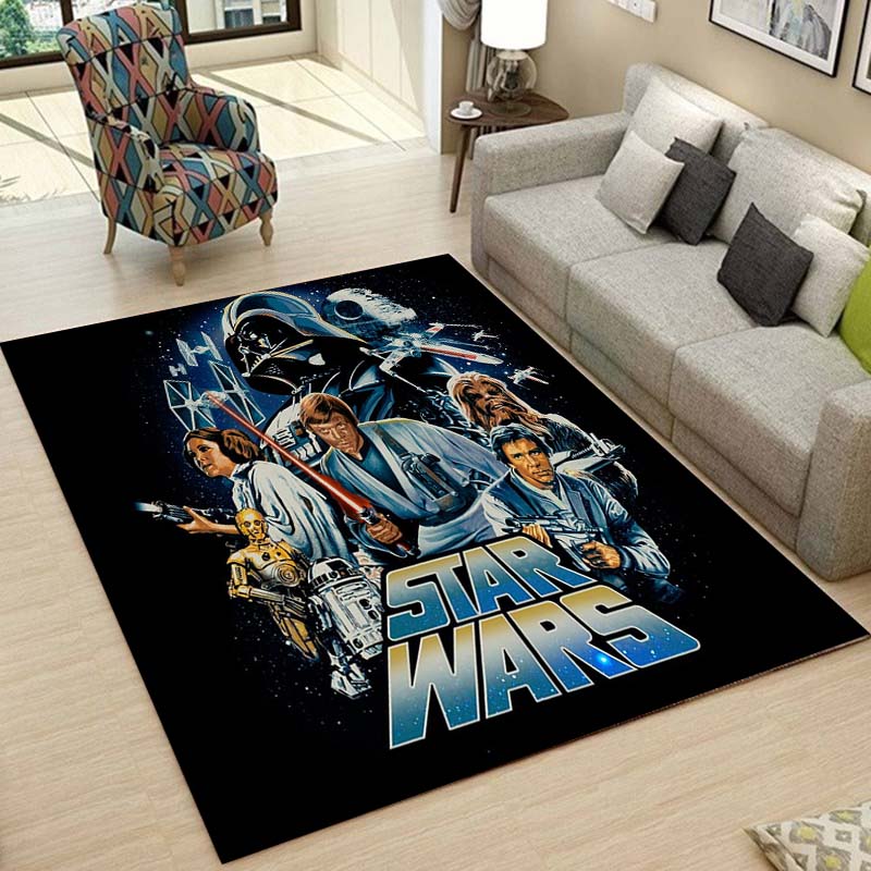 Star Wars Galaxy Printed Rug Non-Slip Floor Mat for Living Room Bedroom Kids Room Home Decor