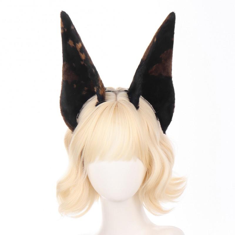 Halloween Cosplay Dog Ear Headband Plush Wolf Ears With Irregular Spots Anime Con Costume Party