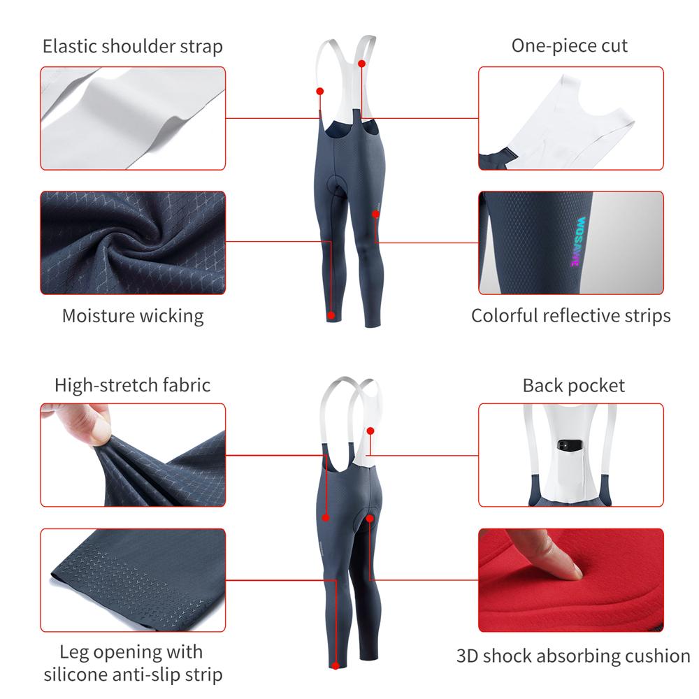 WOSAWE мужские велосипедные шорты-комбинезон дышащие 5D гелевые шорты для горного велосипеда спортивные комбинезоны для активного отдыха