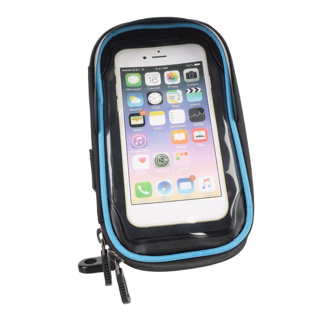 Сумка для велосипедного телефона с передней рамкой, водонепроницаемая, вращающаяся на 360 градусов, дизайн переднего козырька, сенсорный экран, велосипедный телефон