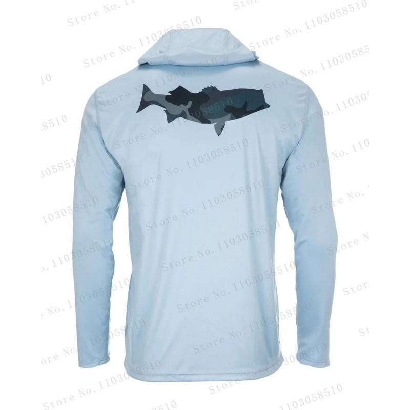 UPF 50 Quick-Dry Breathable Long Sleeve Sun Protection Hooded Shirt Fishing Outdoor Sports Surfing Diving