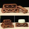 Vintage Wooden Tea Tray Rectangle Teapot Vase Display Stand Bonsai Statues Stone Pedestal Display Pedestal Flowerpot Home Decor
