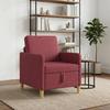 Storage Sofa in Burgundy 72 x 78 x 87 cm Polyester