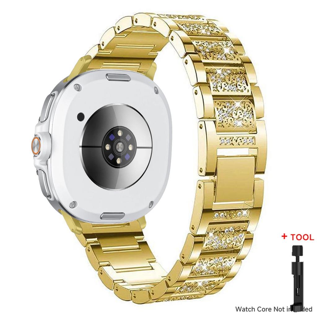 Для Samsung Galaxy Watch 8 40мм 44мм / 8 classic 46ММ Металлический Блестящий Браслет из нержавеющей стали Для часов Samsung Watch Ultra 2025/7 Ultra 47ММ