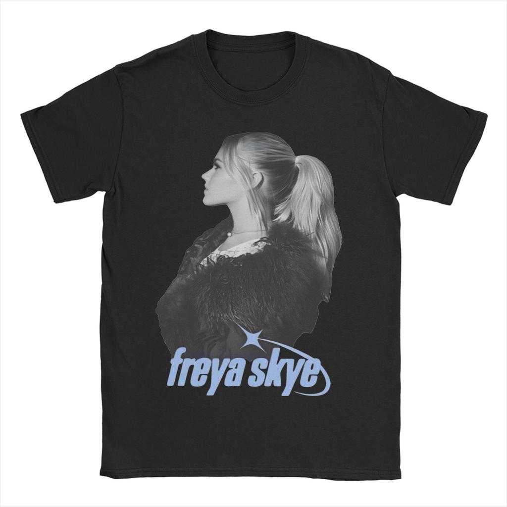 Freya Skyes Pure Cotton TShirt For Mens Summer Aesthetic T Shirts O Neck Trendy Cool Tees Oversized Casual Clothing