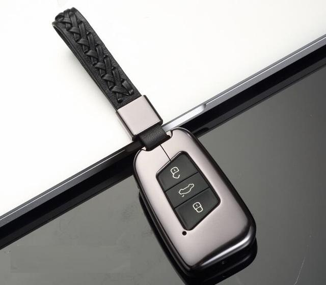 Car Alunimnum Alloy Keychain Cover Shell Holder Case for Volkswagen 2016 2017 Passat B8 Skoda Superb A7 Fob Key Car-Styling