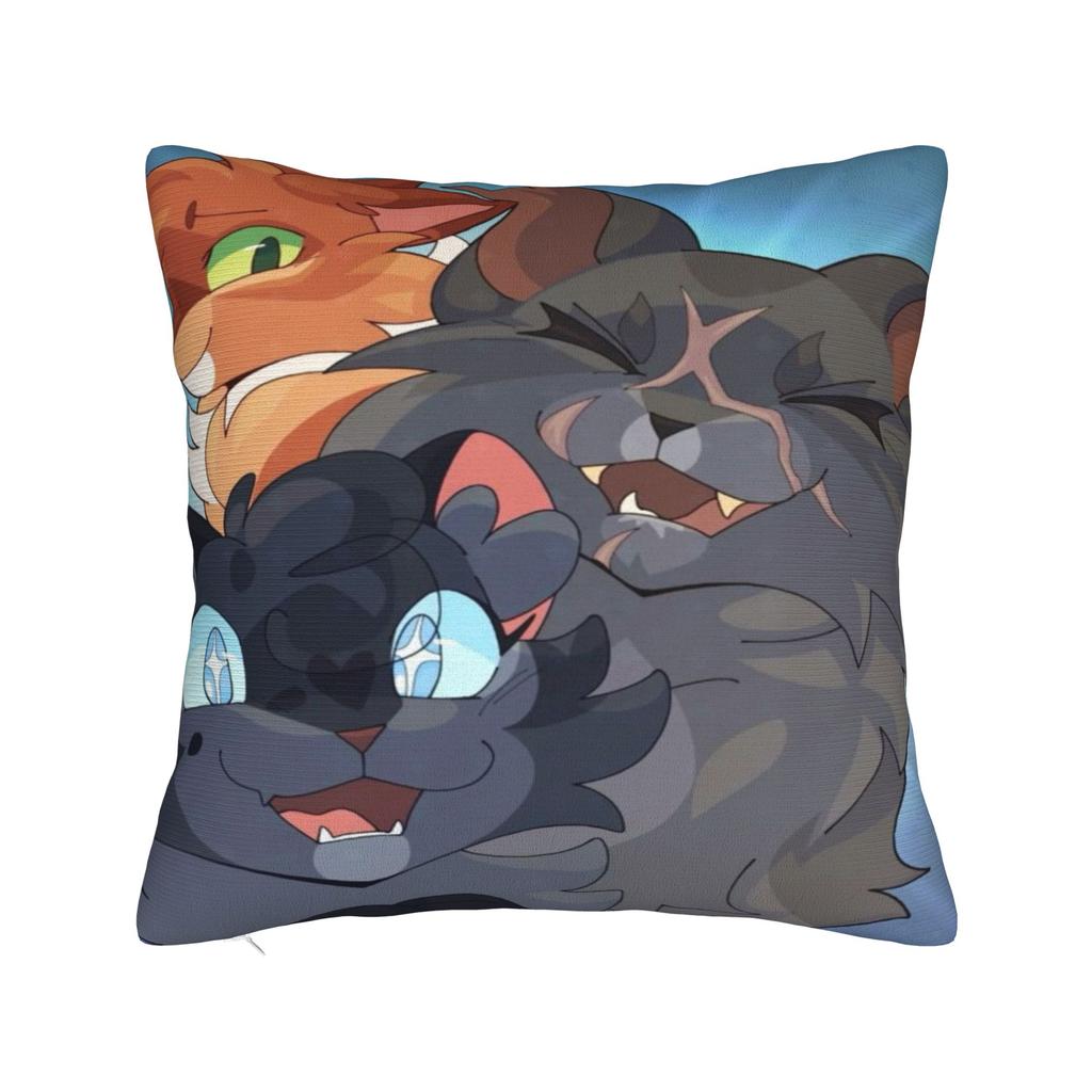 Pillow Case W-Warrior Cats Comfy Pillow Cover For Living Room Bed Chair Retro Trendy Pillowcases