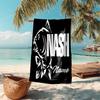 Personalized customized proof beach towel with Nash logo pattern - soft, absorbent,quick-drying,perfect swimming,camping&bathing