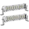 7 Inch Small Light Bar for Boat Truck, 12V 24V Marine Waterproof LED Slim Light Bars, 60W 6000lm LED Spot Flood Double Row Spotlights for ATV UTV RV