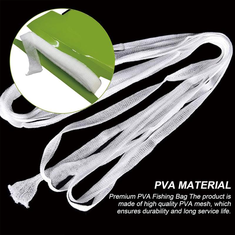 Pva Soluble Mesh Feeder Carp Fishing Lure Refill Rig Hook Bait Wrap Bag 500X18/25/37/44Mm Water Soluble Bait Thrower For Fishing