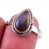 Натуральный драгоценный камень лабрадорит 925 пробы стерлинговое серебро ювелирное кольцо размер 7 m0i91