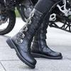 Men’s Motorcycle Boots Western Boots Black Jockey Boots Casual High Boots Plus Size