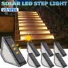 Warm Light LED Solar Step Lamp Path Stair Outdoor Garden Lights Waterproof Balcony Light Decoration for Patio Stair Fence Light