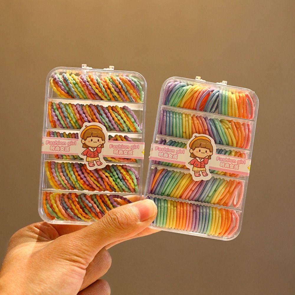 150PCS Spiral Design Baby Hair Ties High Elasticity Thin Hair Ties For Toddler Girls
