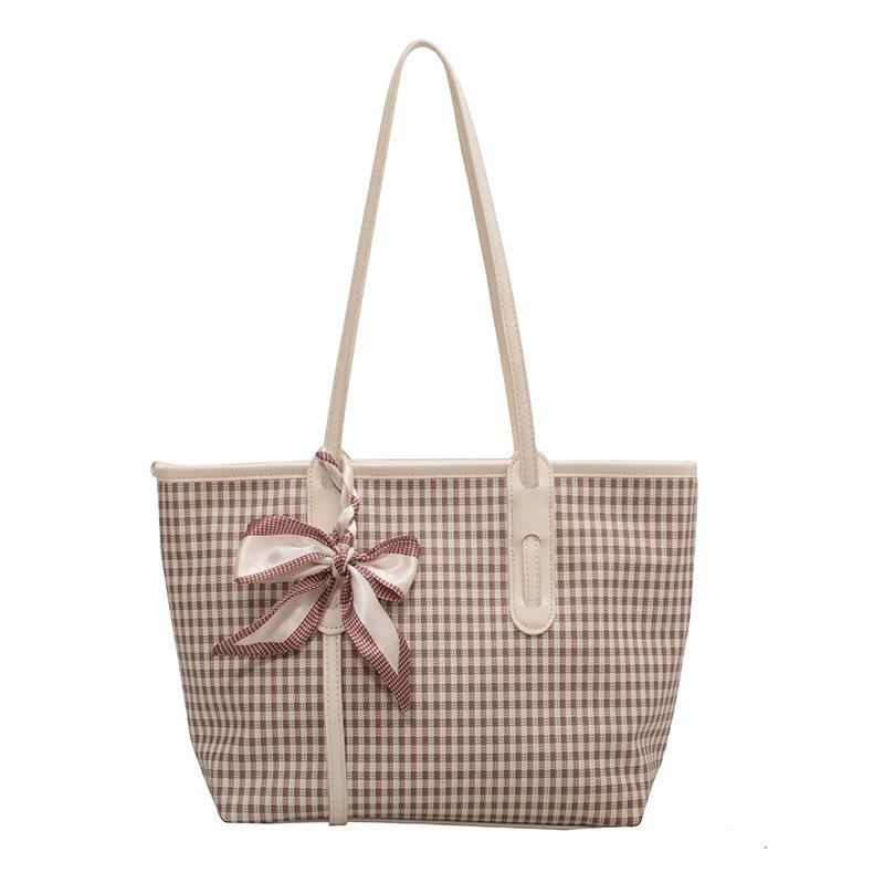 Gird Pattern Tote Shoulder Bags for Women Large Capacity Women's Handbags New Fashion Casual Shopper Female Crossbody Bags