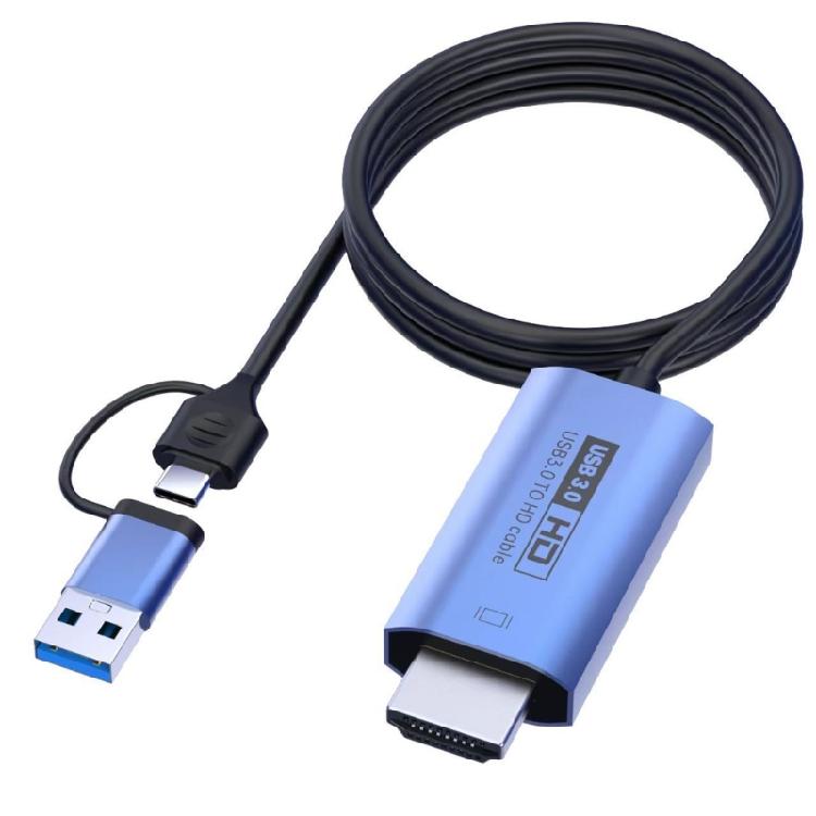 Портативный конвертер USB3.0 Type-C на HDMI-совместимый кабель-адаптер