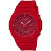 G-Shock Men's Analog-Digital Casio Oak Watch, Red, GA-2100-4A, for Outdoor and Sports Use